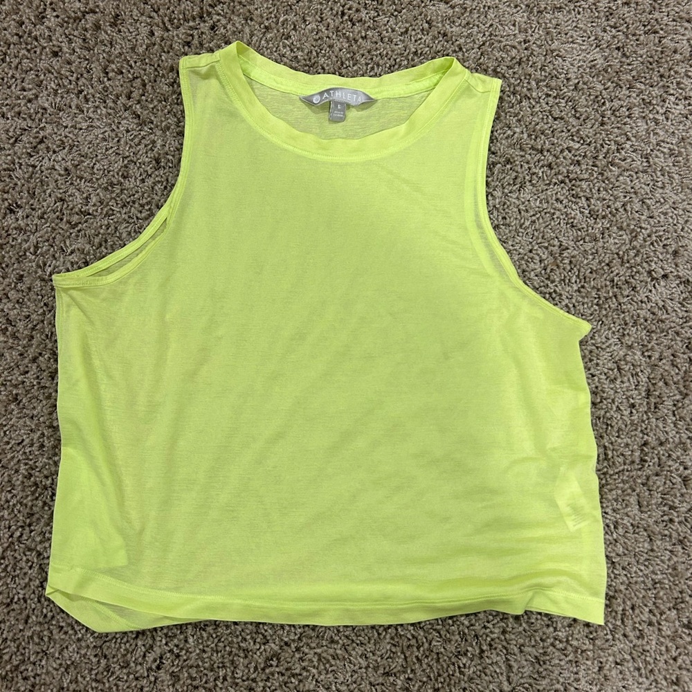 Athleta Neon Yellow Tank Top